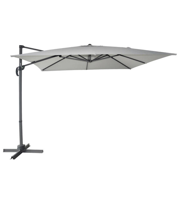 Cantilever Seitenmarktschirm 270 × 270 cm, grau ROJAPLAST 607/82