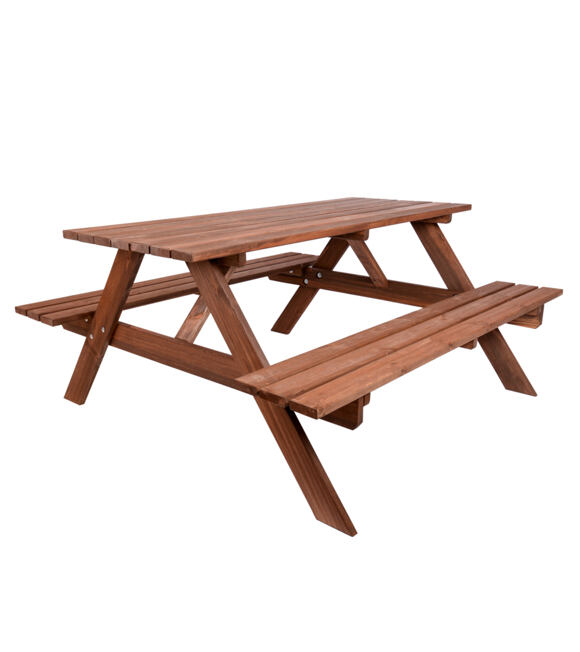 Picknick-Garnitur Garten 180 cm, gebeizt ROJAPLAST 245/6