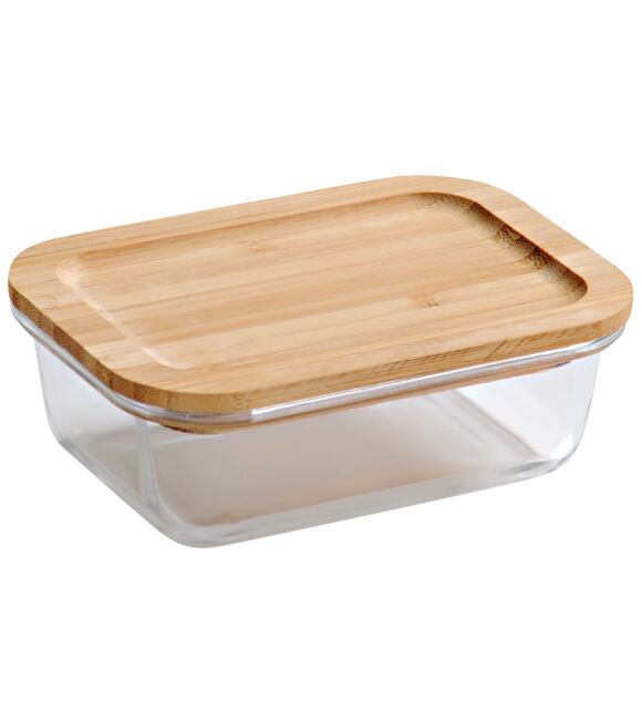 Lebensmittelbehälter mit Bambusdeckel, 500 ml, quadratisch KESPER 38021