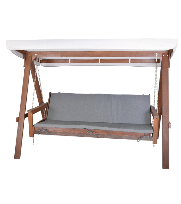 Adelaida Gartenschaukel aus Holz, taupe ROJAPLAST 59062
