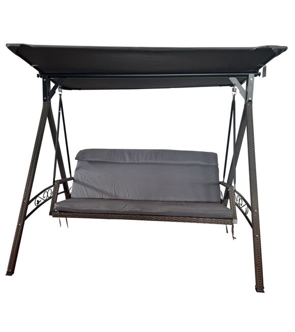 Rattan Gartenschaukel, braun ROJAPLAST YN8051