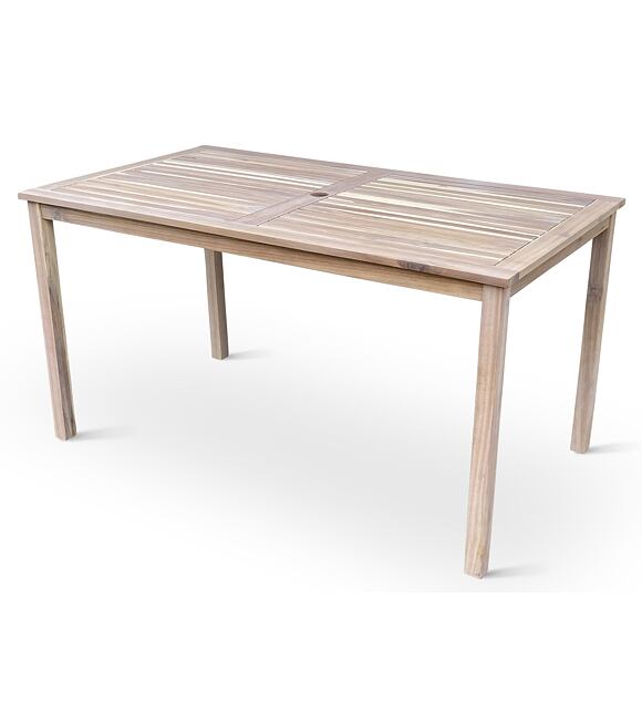 Lucy Premium Gartentisch, 140 x 80 cm, Akazie, grau NOELA 3451931