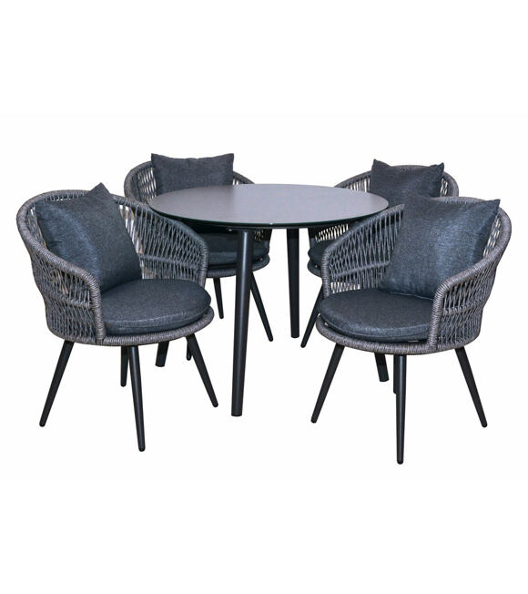 Concord Small Gartenmöbel-Set, Anthrazit ROJAPLAST 1101