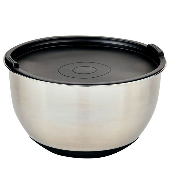 Rührschüssel mit Deckel, Ø 16 cm, Edelstahl/Silikon KESPER 90895