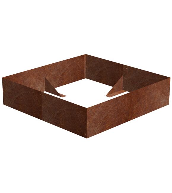 Alto Hochbeet 148 x 148 x 36 cm, corten CORGARDEN 1013