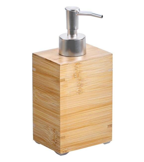 Seifenspender 6,5 x 18 x 8,5 cm, Bambus/Edelstahl KESPER 19402
