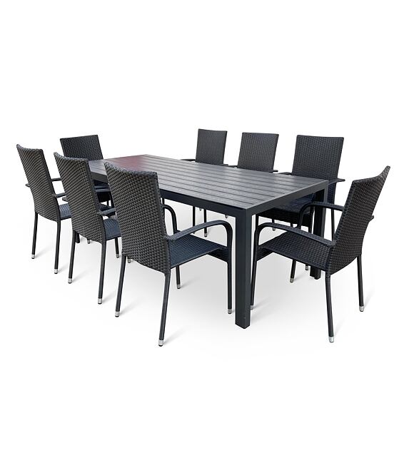 Garten-Essgruppe – Tisch Viking XL + 8x Stuhl Paris NOELA 8020000240168