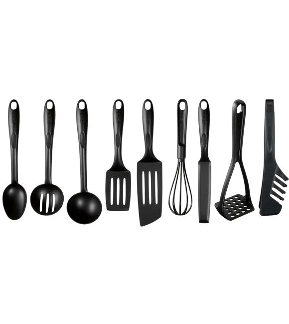 Bienvenue Küchenutensilien-Set, 9-teilig, schwarz TEFAL K001S925