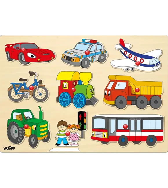Puzzle auf der Platte „Verkehrsmittel“, 9 Teile WOODY 102191906