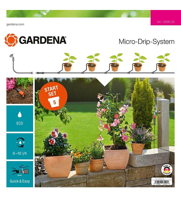 Micro-Drip-System Starter-Set für Kübelpflanzen S GARDENA 13000-20
