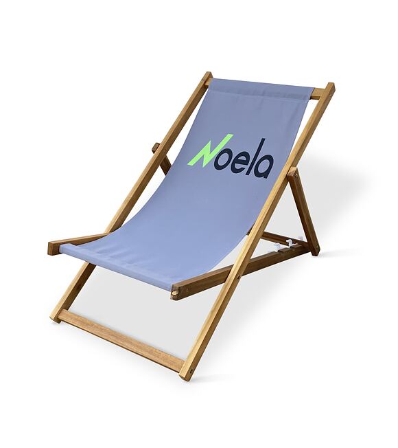 Klappbarer Strandstuhl, Akazie, grau NOELA 3450421
