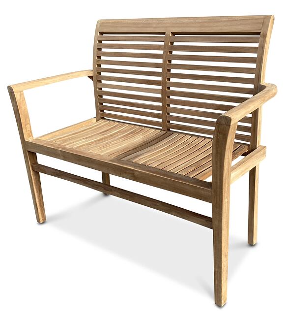 Stucking/New Stapelbare Gartenbank, 115 cm, Teak, hellbraun NOELA 3457090