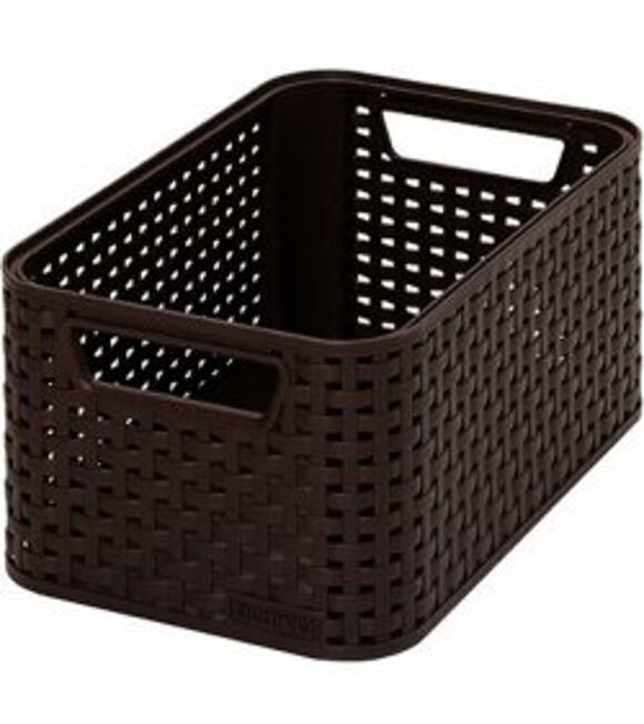 Aufbewahrungsbox Rattan Style S dunkelbraun Curver