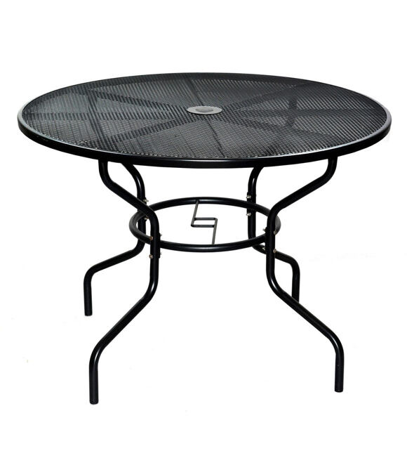 ZWMT-51 Gartentisch ø 106 cm, schwarz ROJAPLAST 610