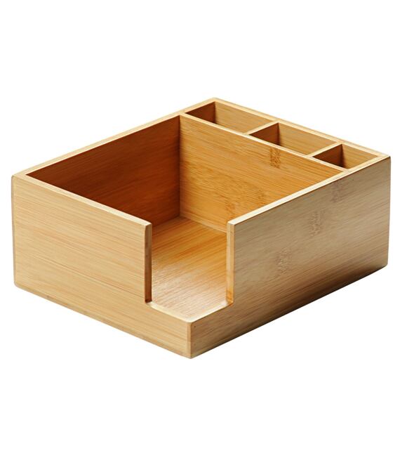 Küchenorganizer, 4 Fächer, 22 x 9 x 18 cm, Bambus KESPER 70852