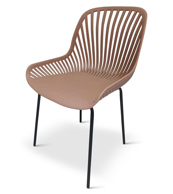 Gaby Designstuhl, Polypropylen/Stahl, rosa, 4er-Set NOELA 34570107