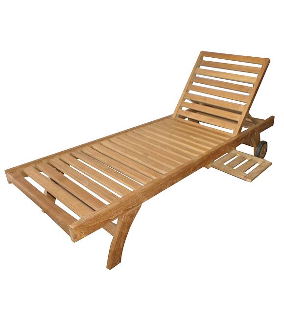 Wawe Verstellbare Gartenliege, Teak, hellbraun NOELA 345755