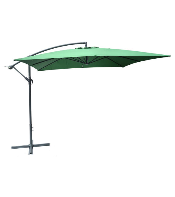 Seitenmarktschirm 270 × 270 cm, grün ROJAPLAST 601/1