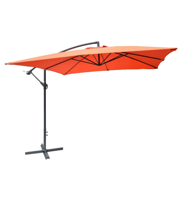 Seitenmarktschirm 270 × 270 cm, wasserdicht, Terrakotta ROJAPLAST 601/11