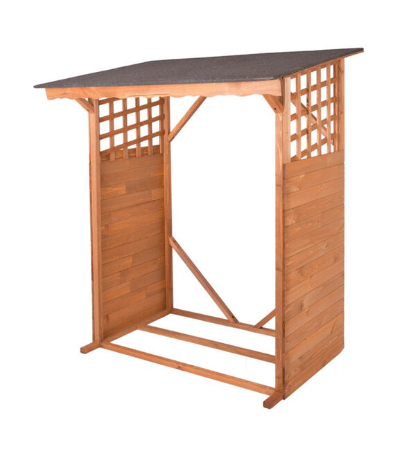 Holzlager 130 × 60 × 168 cm, braun ROJAPLAST 151/151
