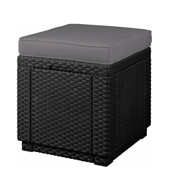 Cube Tabouret mit Kissen, graphit KETER 189446