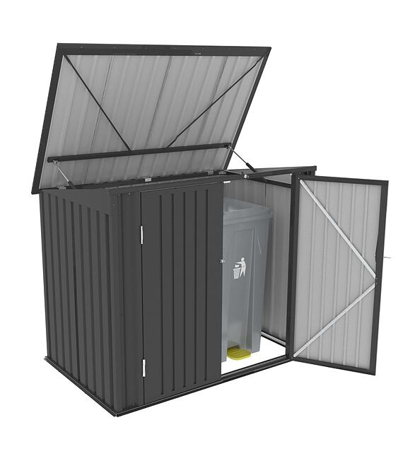 Metall-Mülltonnenbox „Store Midi“ für 2 x 240l Mülltonnen Tepro 7711