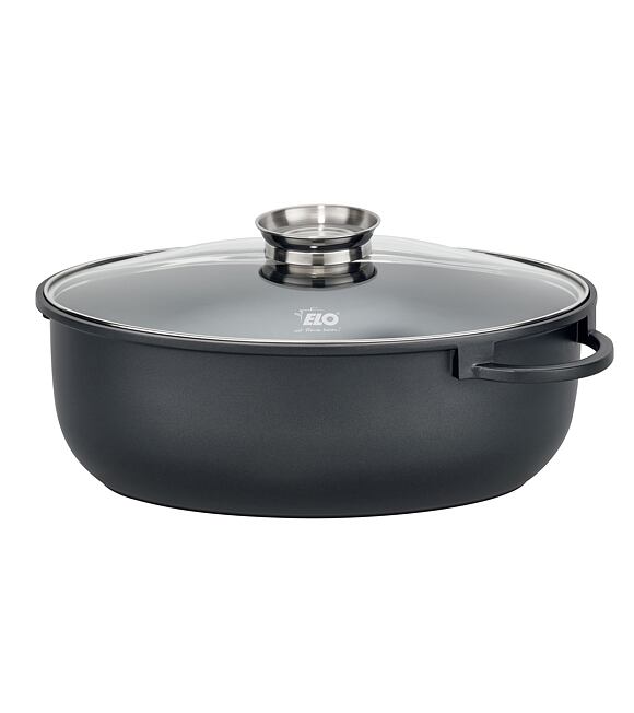 Alucast Brytfanna ze szklaną pokrywką i uchwytem aromatycznym 38×25 cm ELO 80038