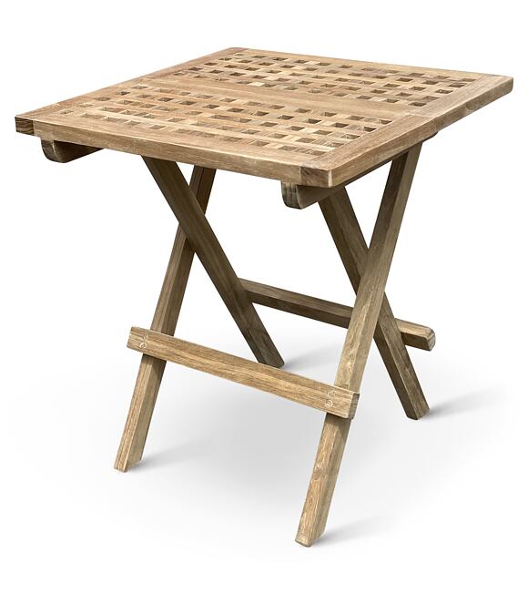 Piknik Klappbarer Gartentisch, 45 x 45 cm, Teak, hellbraun NOELA 345771