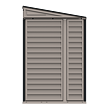 SideMate Plus Gartenhaus 187 x 123 x 319 cm, Vinyl, grau/anthrazit DURAMAX 36725