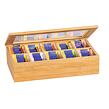 Tee-Organizer, 10 Fächer, 36 x 20 x 9 cm, Bambus KESPER 58901