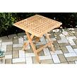 Piknik Klappbarer Gartentisch, 45 x 45 cm, Teak, hellbraun NOELA 345771