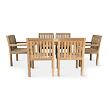 Gartenmöbel aus Holz – Tisch Garden I + 6x Sessel Kingsbury, Teak NOELA 345917SETK16