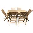 Gartenmöbel aus Holz – Tisch Garden I. + 6x Sessel Clasic, Teak NOELA 3459172