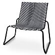 Elvdal Gartenstuhl, Stahl/Polyrattan, schwarz/weiß NOELA 3457079