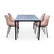 Garten-Essgruppe – Tisch Viking L + 4x Stuhl Gaby, rosa NOELA 34570501GRZ