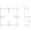 Alto Hochbeet 148 x 148 x 36 cm, corten CORGARDEN 1013