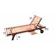 Wawe Verstellbare Gartenliege, Teak, hellbraun NOELA 345755
