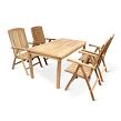 Gartenmöbel aus Holz – Tisch Garden I. + 4x Stuhl America, Teak NOELA 34591734