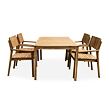Gartenmöbel aus Holz – Tisch Copenhagen + 4x Sessel Lucy, Akazie NOELA 345069115