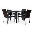 Garten-Essgruppe – Tisch Viking M + 4x Stuhl Wicker Pat NOELA 34570499
