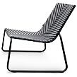 Elvdal Gartenstuhl, Stahl/Polyrattan, schwarz/weiß NOELA 3457079