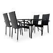 Garten-Essgruppe – Tisch Klaudie + 4x Stuhl Paris NOELA 34570888S5