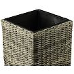 Veghel Pflanzgefäß 3er-Set, Polyrattan/Metall/Kunststoff, braun NOELA 20678