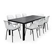 Garten-Essgruppe – Tisch Viking XL + 8x Stuhl Gaby, grau NOELA 3457051183