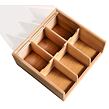 Tee-Organizer, 6 Fächer, 22 x 21 x 9,5 cm, Bambus/Kunststoff KESPER 58903