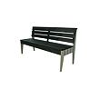 POOL Holzbank, 150 x 76 x 50 cm, schwarz/grau ROJAPLAST POOL2