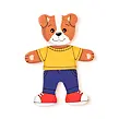 Puzzle Hund - Kleiderschrank, 18 Teile WOODY 102190016