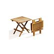 Piknik Klappbarer Gartentisch, 45 x 45 cm, Teak, hellbraun NOELA 345771