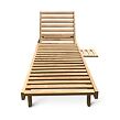 Wawe Verstellbare Gartenliege, Teak, hellbraun NOELA 345755