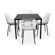 Garten Essmöbel - Tisch Viking M + 4x Stuhl Gaby, grau NOELA 34570497Z